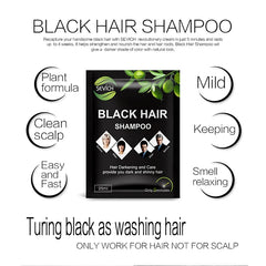 Sevich 10 pcs/lot Instant Black Hair Shampoo Make Grey and White Hair Darkening Shinny in 5 Minutes Make Up Hair Color Shampoo