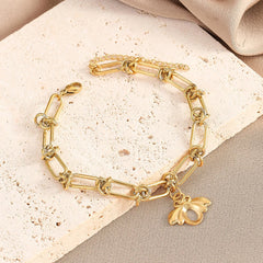 CHENGXUN Bee Insect Charm Bracelet Party Jewelry Accessories Gift Chunky Jewelery Chain Bracelet for Women Girls