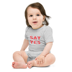 Baby short sleeve onesie - Say Yes