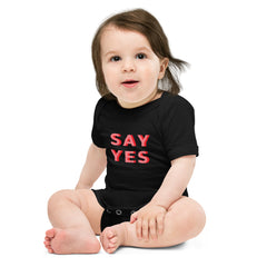 Baby short sleeve onesie - Say Yes