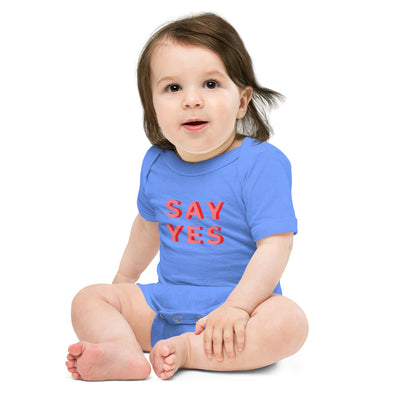 Baby short sleeve onesie - Say Yes