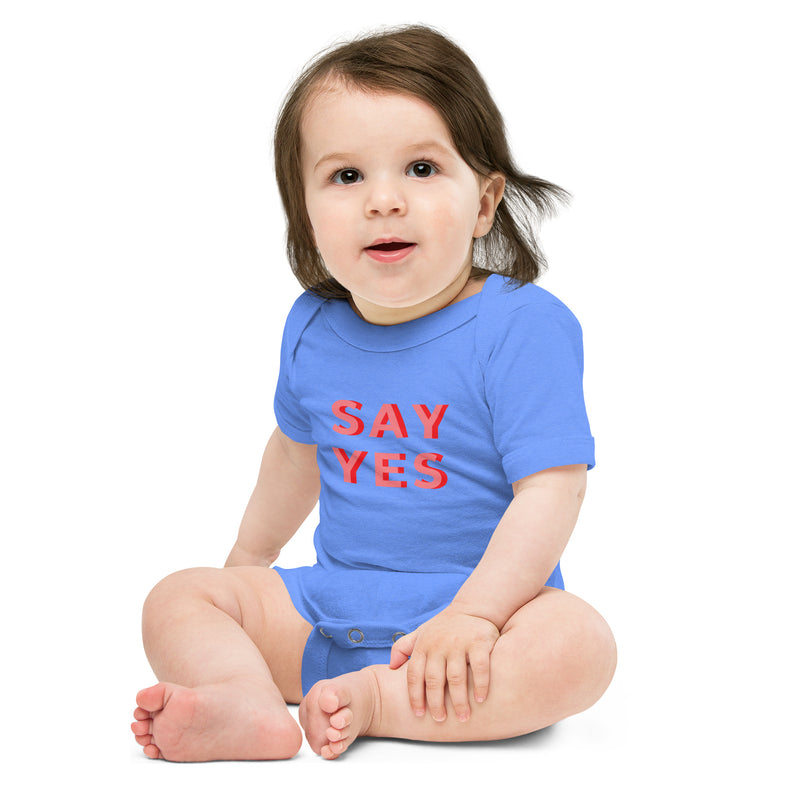 Baby short sleeve onesie - Say Yes