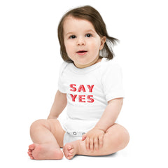 Baby short sleeve onesie - Say Yes