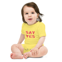 Baby short sleeve onesie - Say Yes